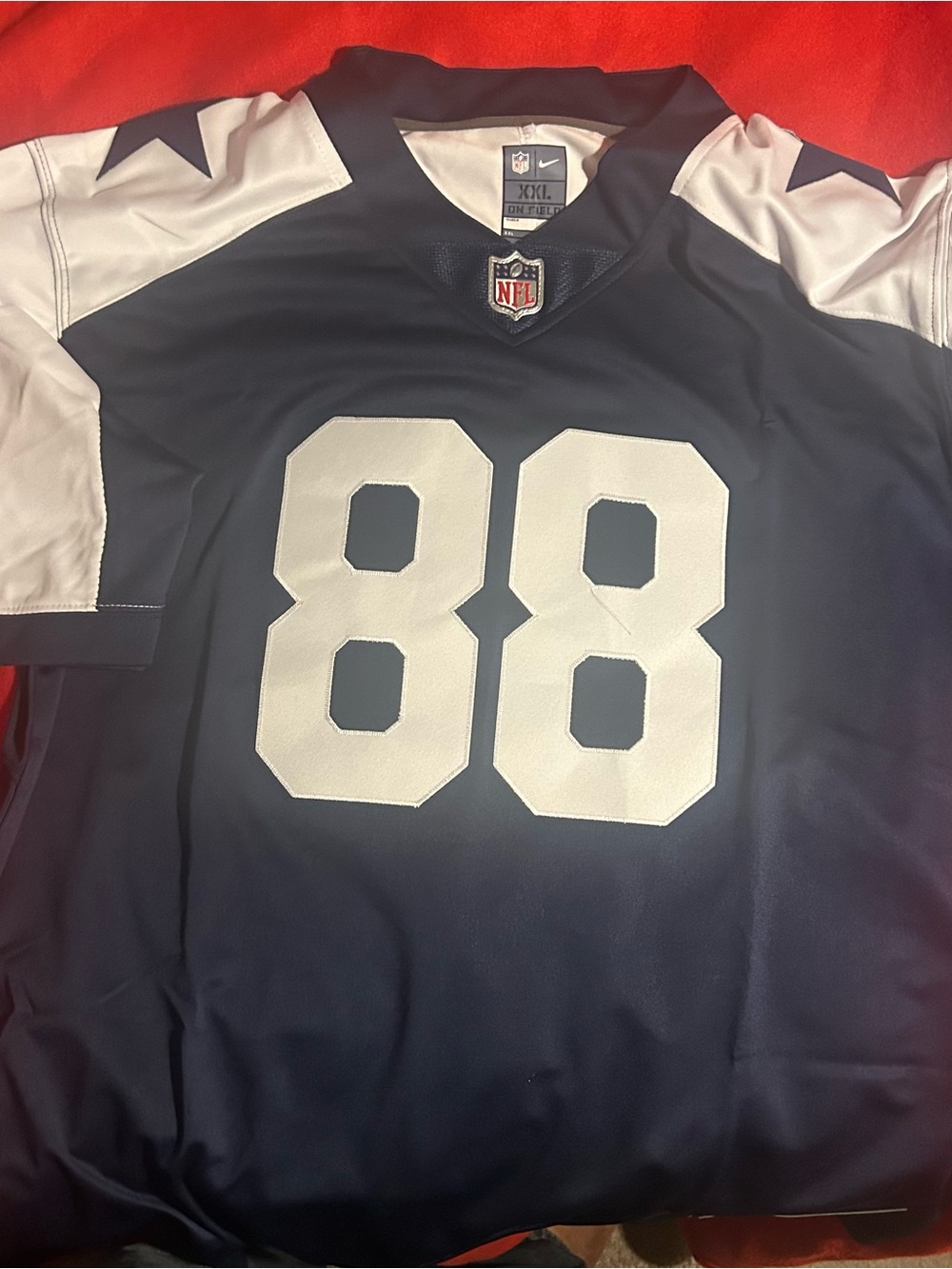NFL Dallas Cowboys Cee Dee Lamb Crewneck Jersey Pullover in Navy and White - #88